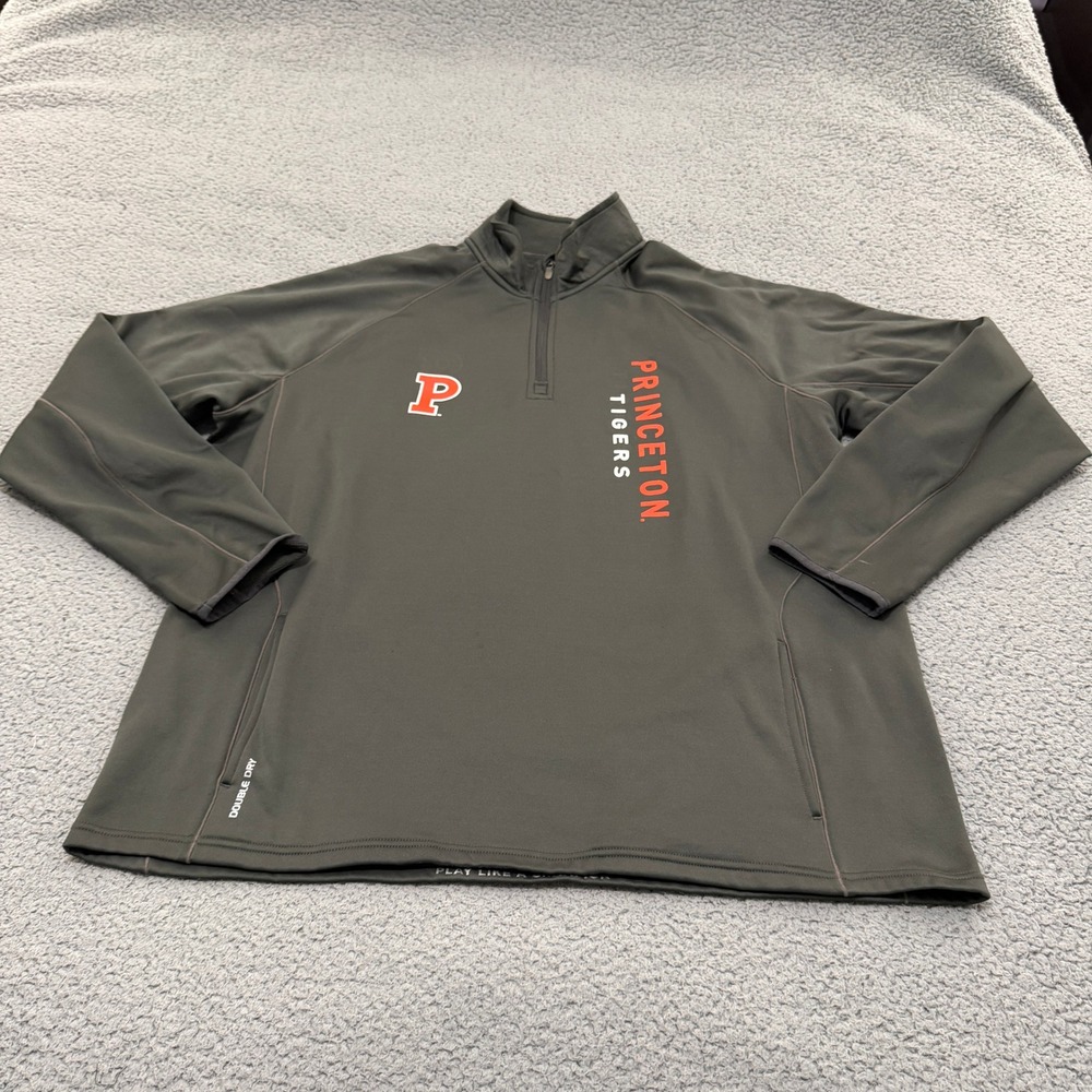 Champion Princeton Tigers Pullover Mens XL PowerTrain Double Dry Quarter Zip